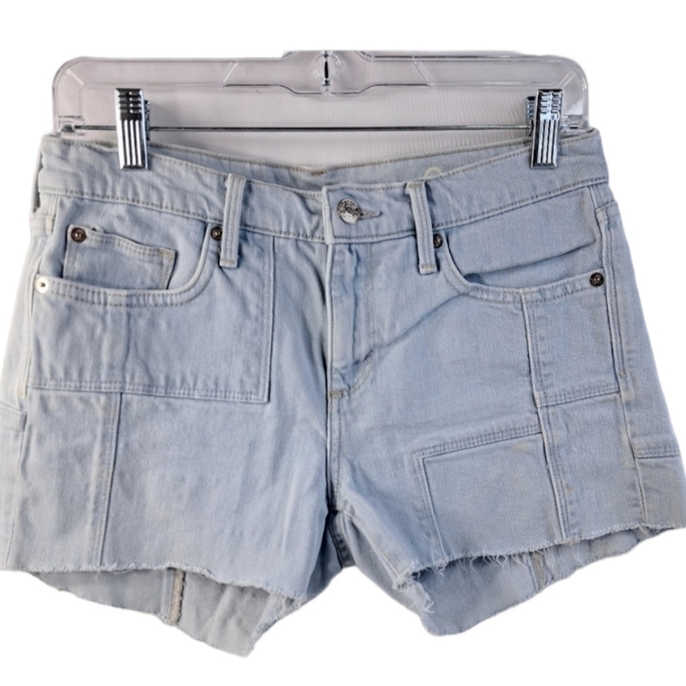 Gap‎ 1969 Women's Denim Distressed Baby Blue Shorts Size 27r (4/8 Regular)